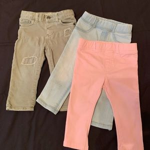 Infant /Toddler Jeans and Leggings Bundle of 3